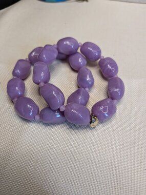 J.Crew Jelly Bean Lavender Pebble Stretch Bracelets (Set of 2)